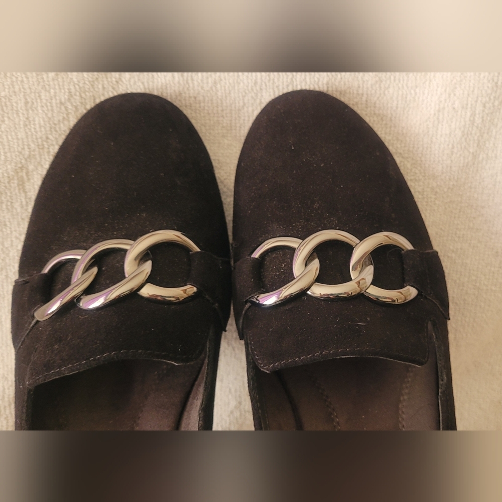 AEROSOLES Slipon, Size 8, Suede Black, Bling (4) - Picture 4 of 8